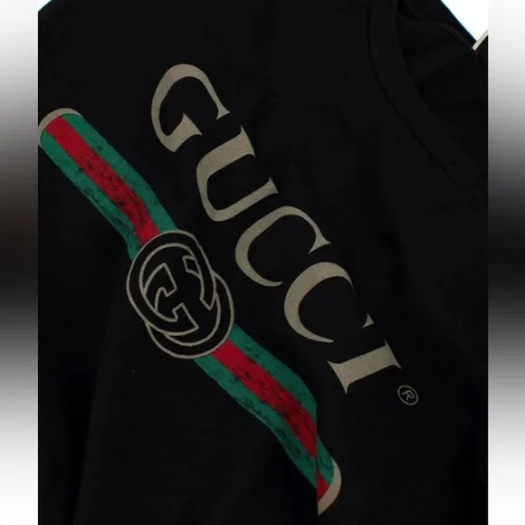 Gucci Black Tee with Logo - Picture 3 of 4